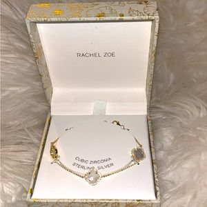 Brand New Rachel Zoe clover bracelet cubic zirconia sterling silver.